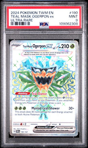 2024 Pokemon TWM En — Twilight Masquerade — 190 Teal Mask Ogerpon Ex Ultra Rare — PSA Graded Card