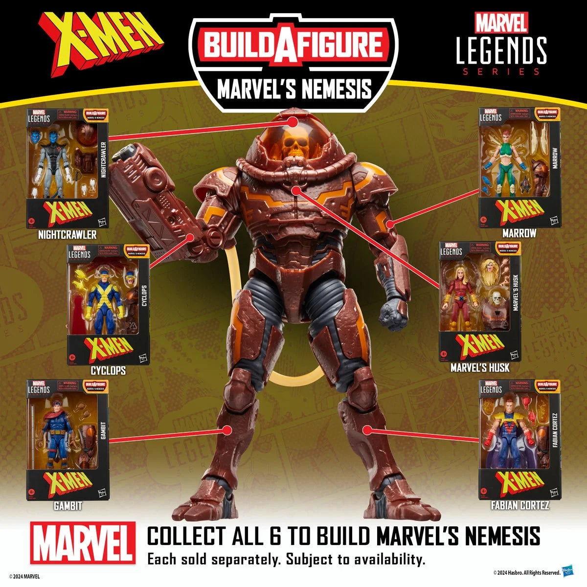 Marvel Legends - X-Men Nemesis Action Figures - BAF Wave #1  Complete Set (March 2025 PRE-ORDER)
