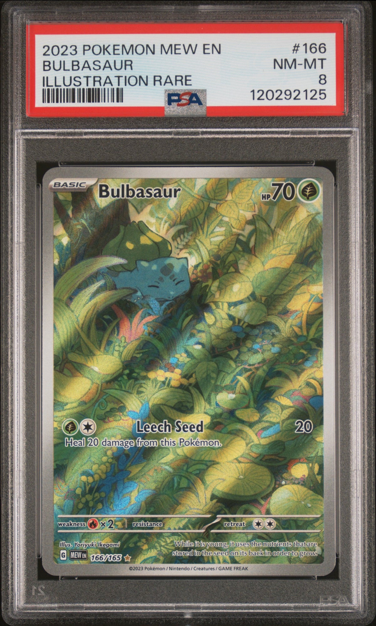 2023 Pokemon MEW-EN - #166 Bulbasaur - Illustration Rare 151 - PSA Graded Card
