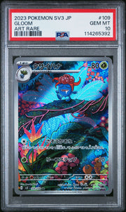 2023 Pokemon Japanese SV3-RULER OF THE BLACK FLAME 109 Gloom Art Rare - PSA Graded Card