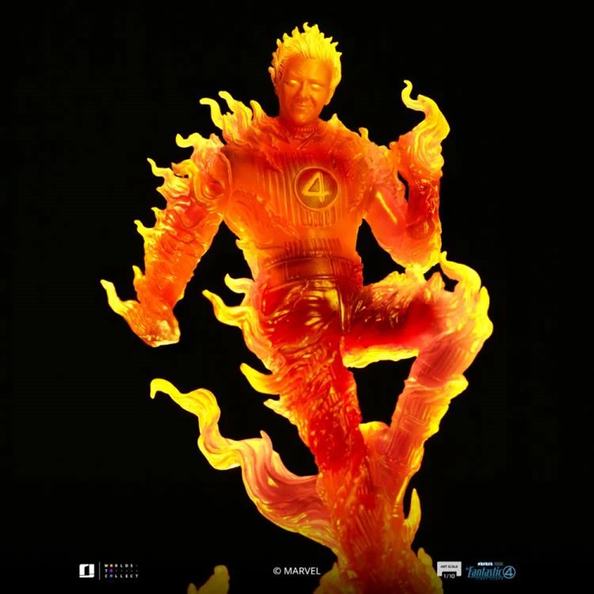 Iron Studios: The Fantastic Four - First Steps The Human Torch - 1:10 Art Scale Limited Edition Statue