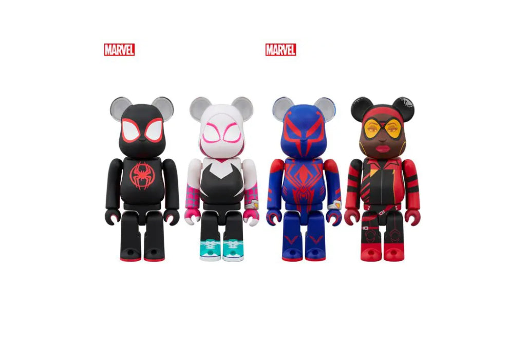 Medicom - BE@RBRICK - Spider-Man Across the Spider-Verse - Complete 4 Piece Set
