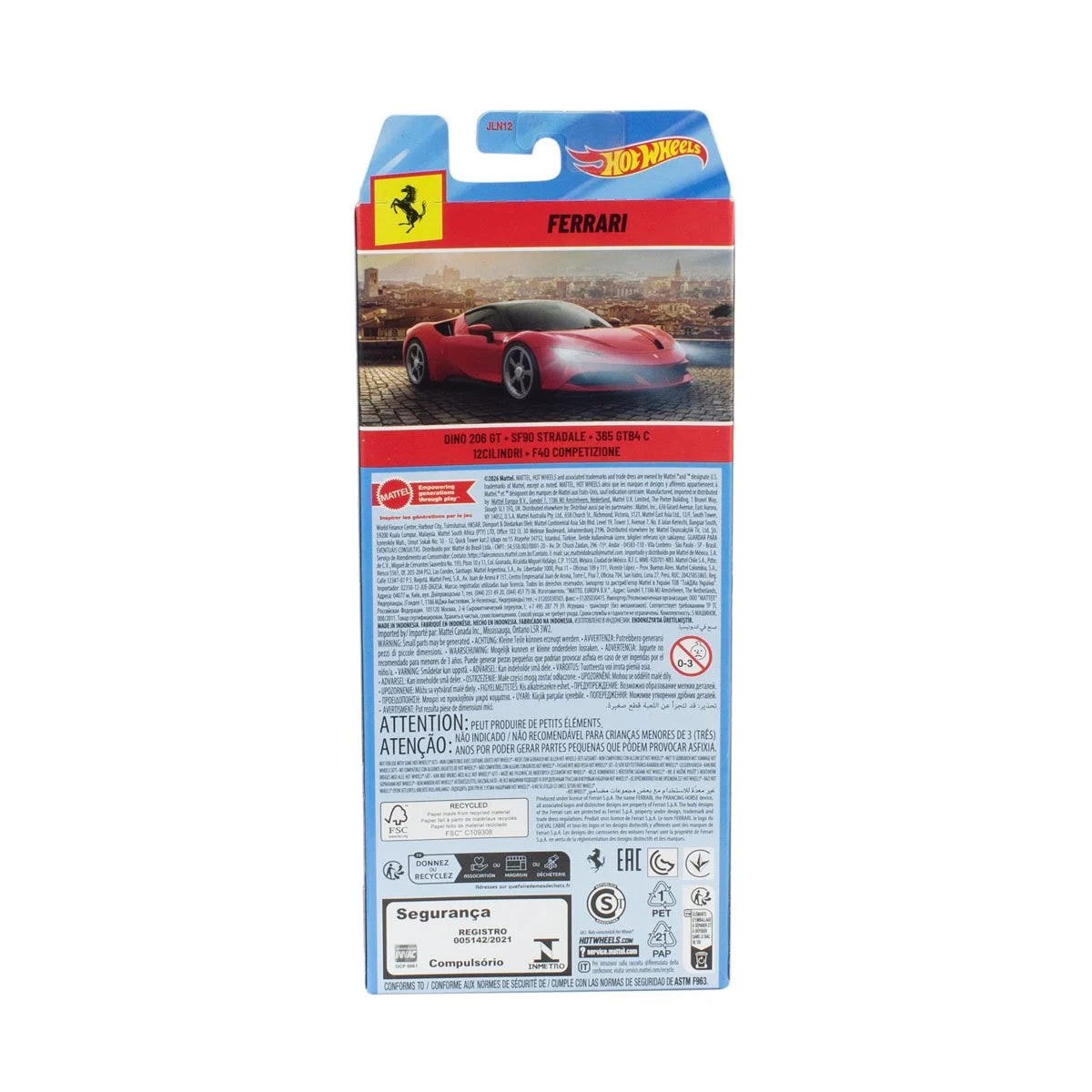 Hot Wheels - Ferrari Vehicle 5-Pack - Die-Cast Metal - MTJLN12 (MAX 6)