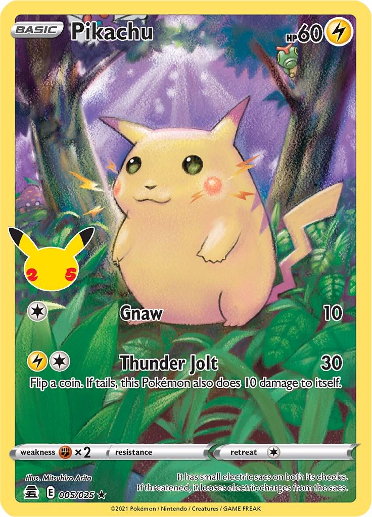2021 Pokemon - Pikachu #005/025 -  Celebrations 25th Anniversary - Ungraded Raw Card