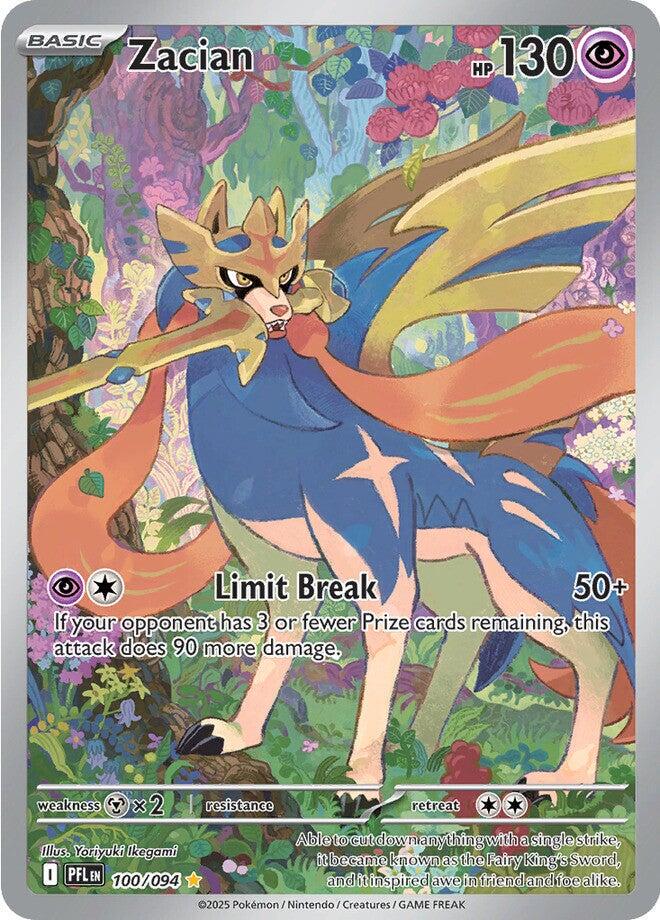 2025 Pokemon - Phantasmal Flames - Zacian #100 -  PFL-EN - Raw Ungraded Card