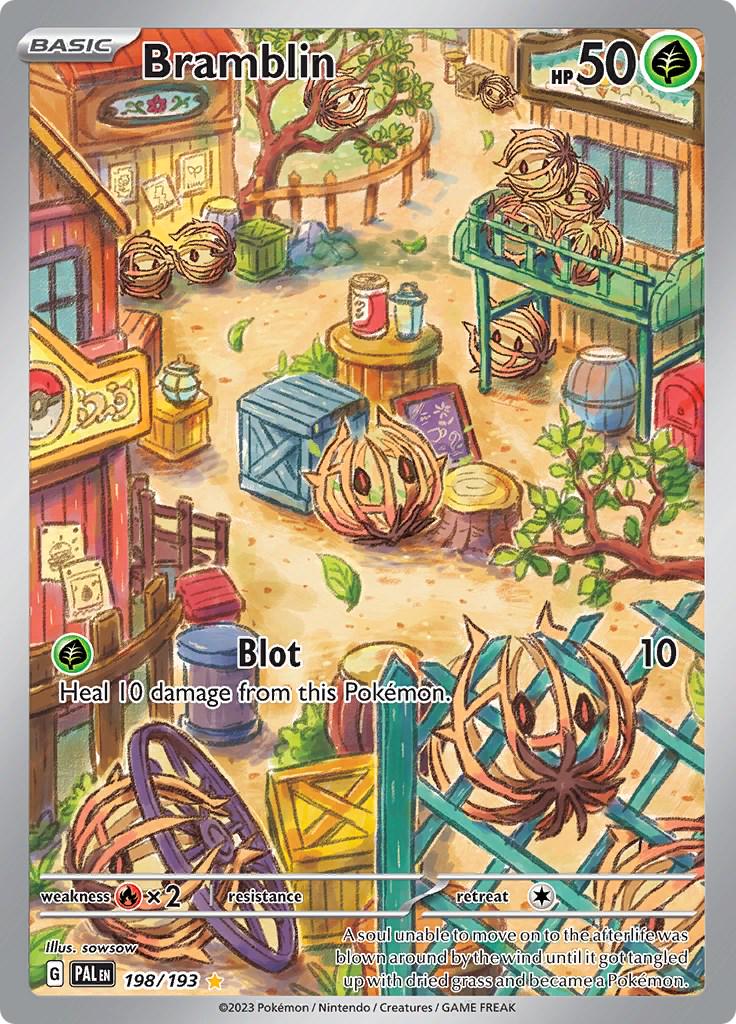 2023 Pokemon PAL-EN: − Bramblin #198 − Paldea Evolved Illustration Rare − Raw Ungraded Card