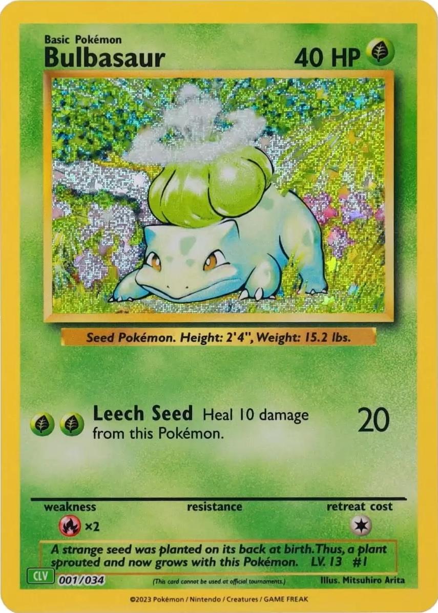 2023 Pokemon - TCG Classic Collection - Venusaur Deck - Complete 60 Card CLV Set - Ungraded Raw Card