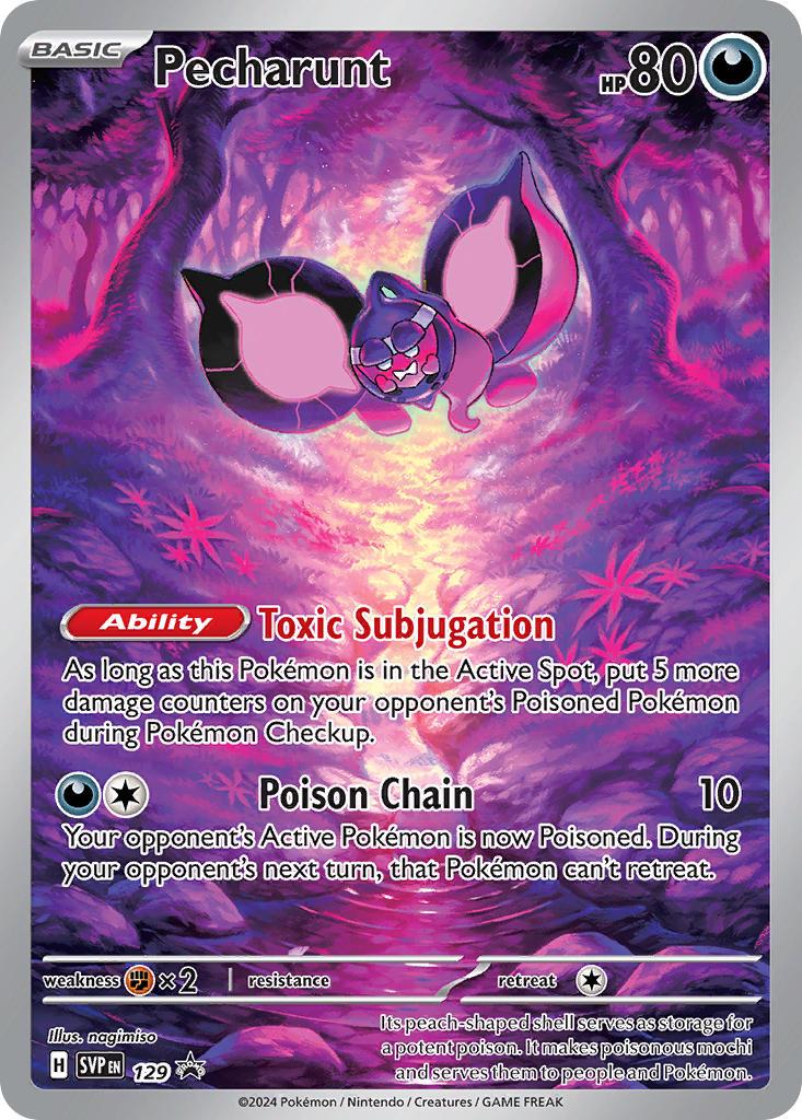 2024 Pokemon SVP EN: − Pecharunt #129 − Shrouded Fable Black Star Promo  − Raw Ungraded Card