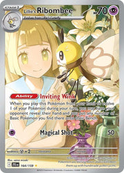 2025 Pokemon JTG-EN: − Lillie's Ribombee #164 − Journey Together Illustration Rare − Raw Ungraded Card