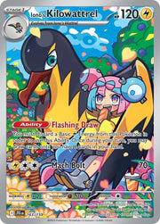 2025 Pokemon JTG-EN: − Iono's Kilowattrel #163 − Journey Together Illustration Rare − Raw Ungraded Card