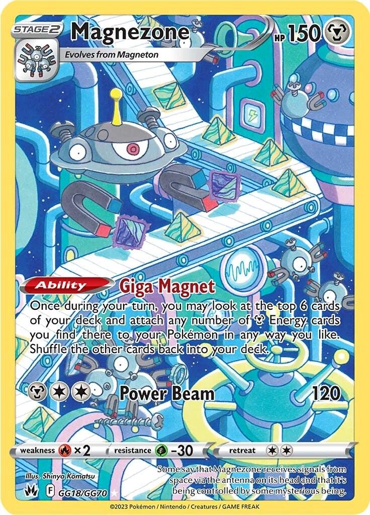 2023 Pokemon Sword & Shield − Magnezone #GG18 − Crown Zenith - Galarian Gallery Full Art − Raw Ungraded Card