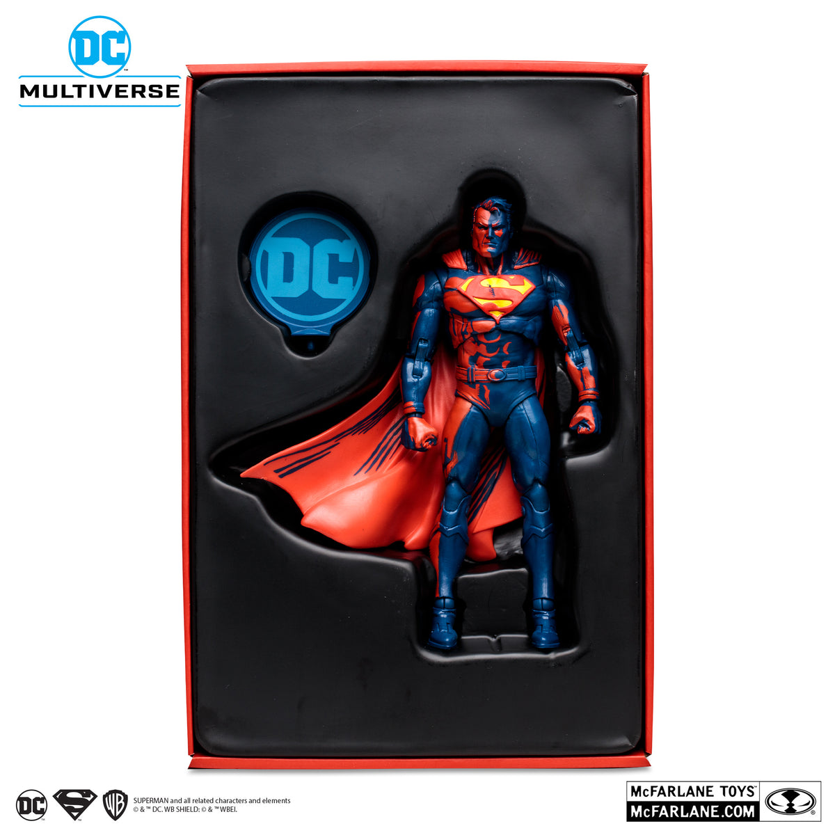 DC Multiverse - 85th Anniversary SDCC 2023 Exclusive - Superman Red & Blue Deco - 7 Inch Action Figure Gold Label