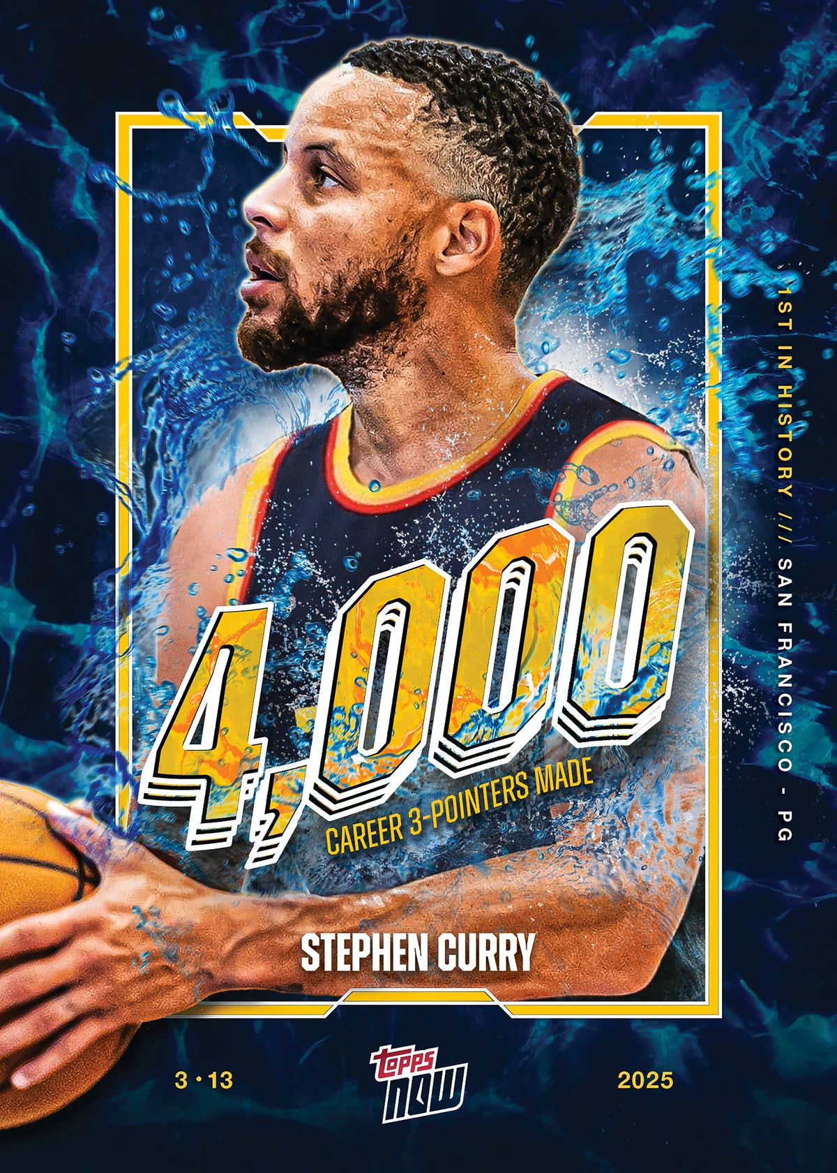 Stephen Curry - 2024-25 Topps NOW® Basketball - Card #13 (PRE-ORDER)