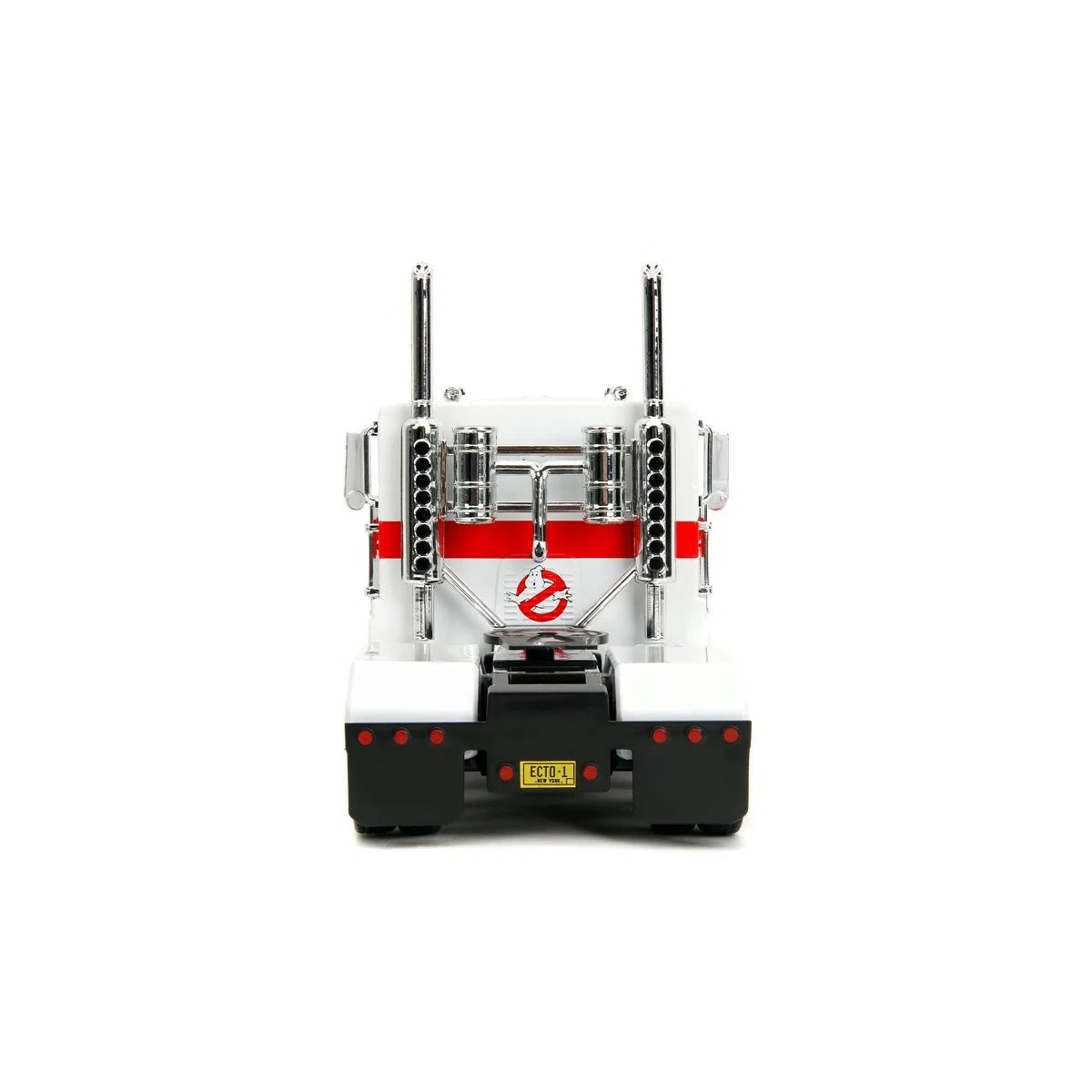 Jada Toys - Transformers G1 Optimus Prime Big Rig with Ghostbusters Ecto-1 Graphics - 1:24 Scale Die-Cast Vehicle