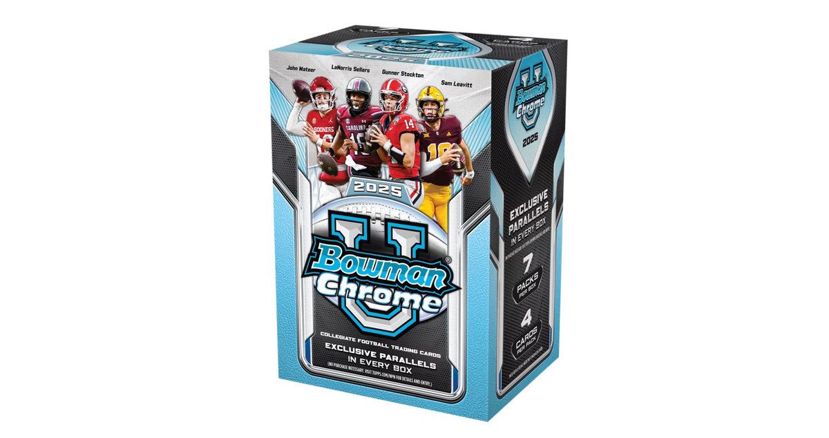 2025 Topps Bowman Chrome University Football Value Box