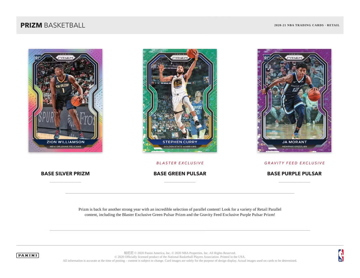 2020-21 Panini Prizm Basketball Retail Box (Anthony Edwards Rookie Year + More)