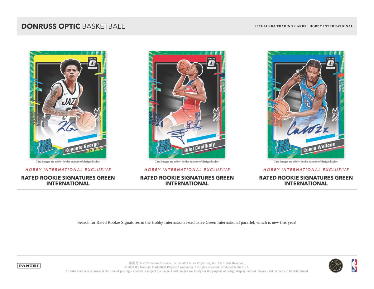 2023-24 Basketball  -  Panini Optic Donruss International - Hobby Box (1 Auto Per Box)