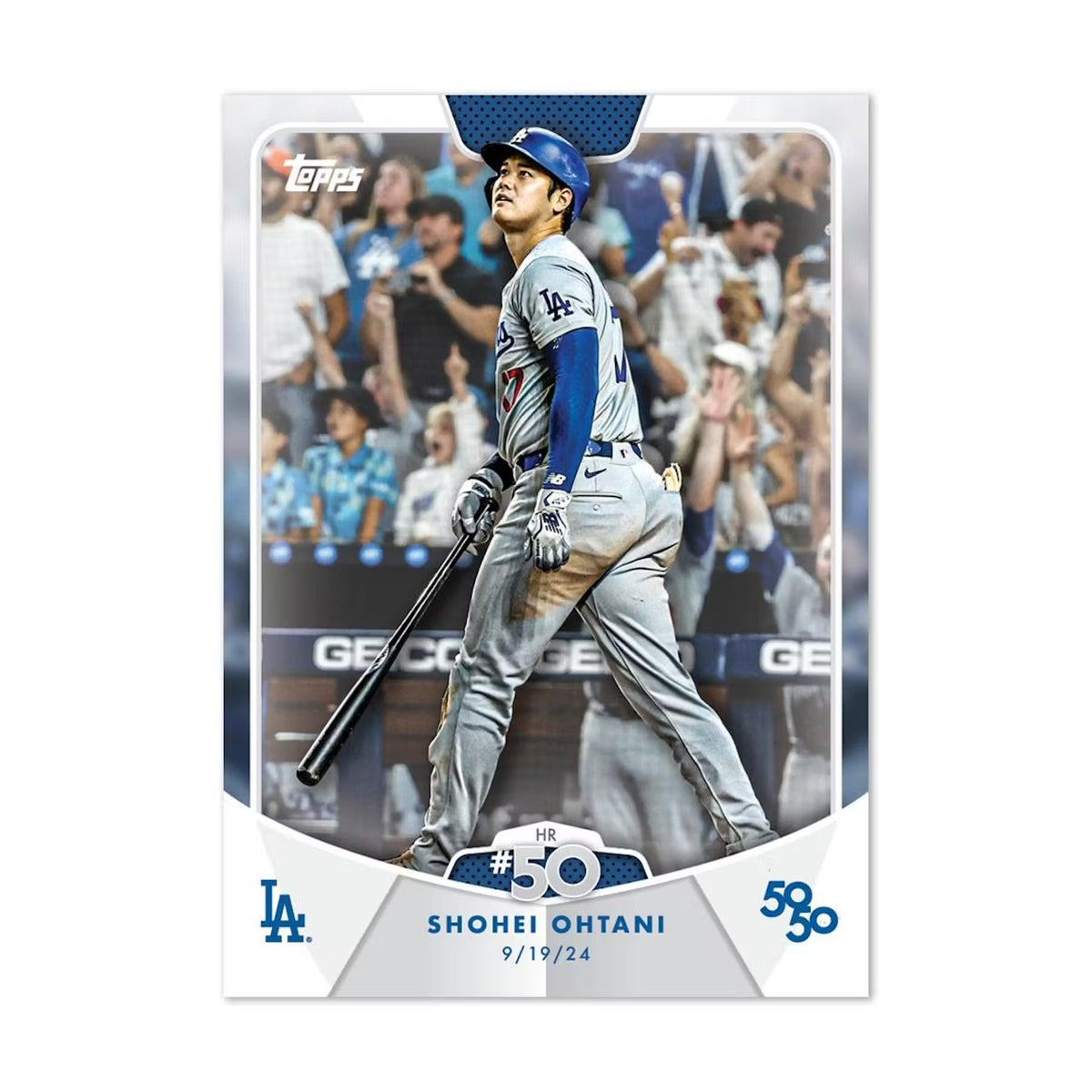 2024 Topps - Shohei Ohtani 50/50 - COMPLETE 100 CARD BASE SET - 1-50 Home Run & 1-50 Stolen Base with Empty Box