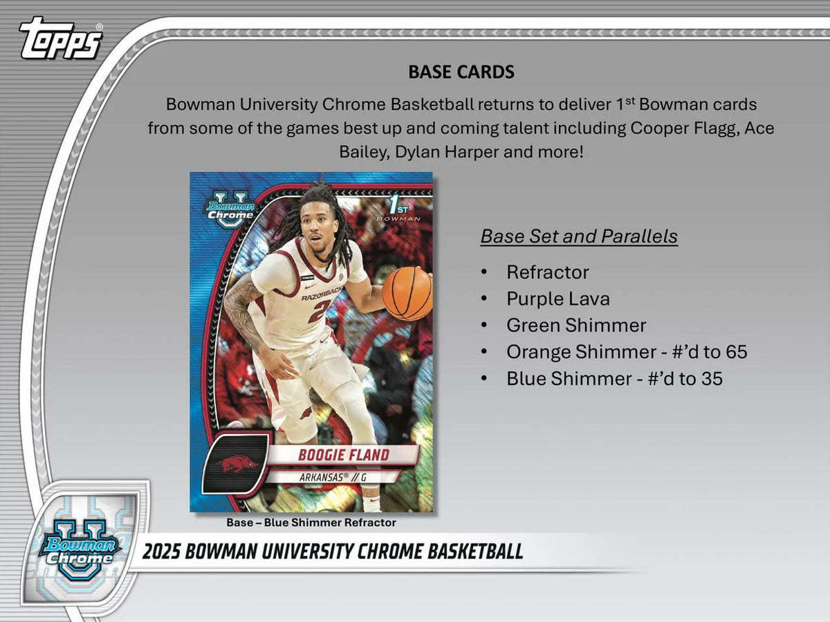 2024-25 Topps Bowman University Chrome - Basketball Mega Box