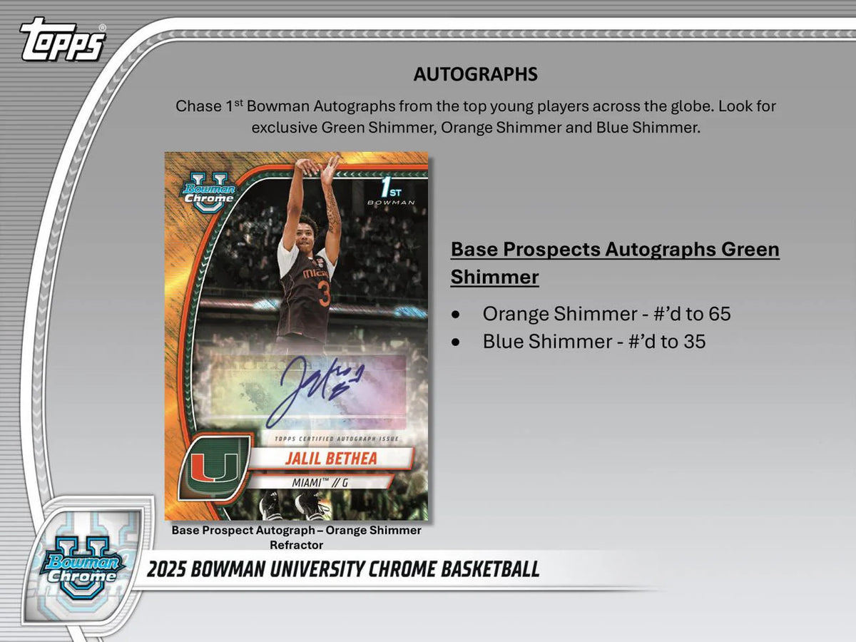 2024-25 Topps Bowman University Chrome - Basketball Mega Box