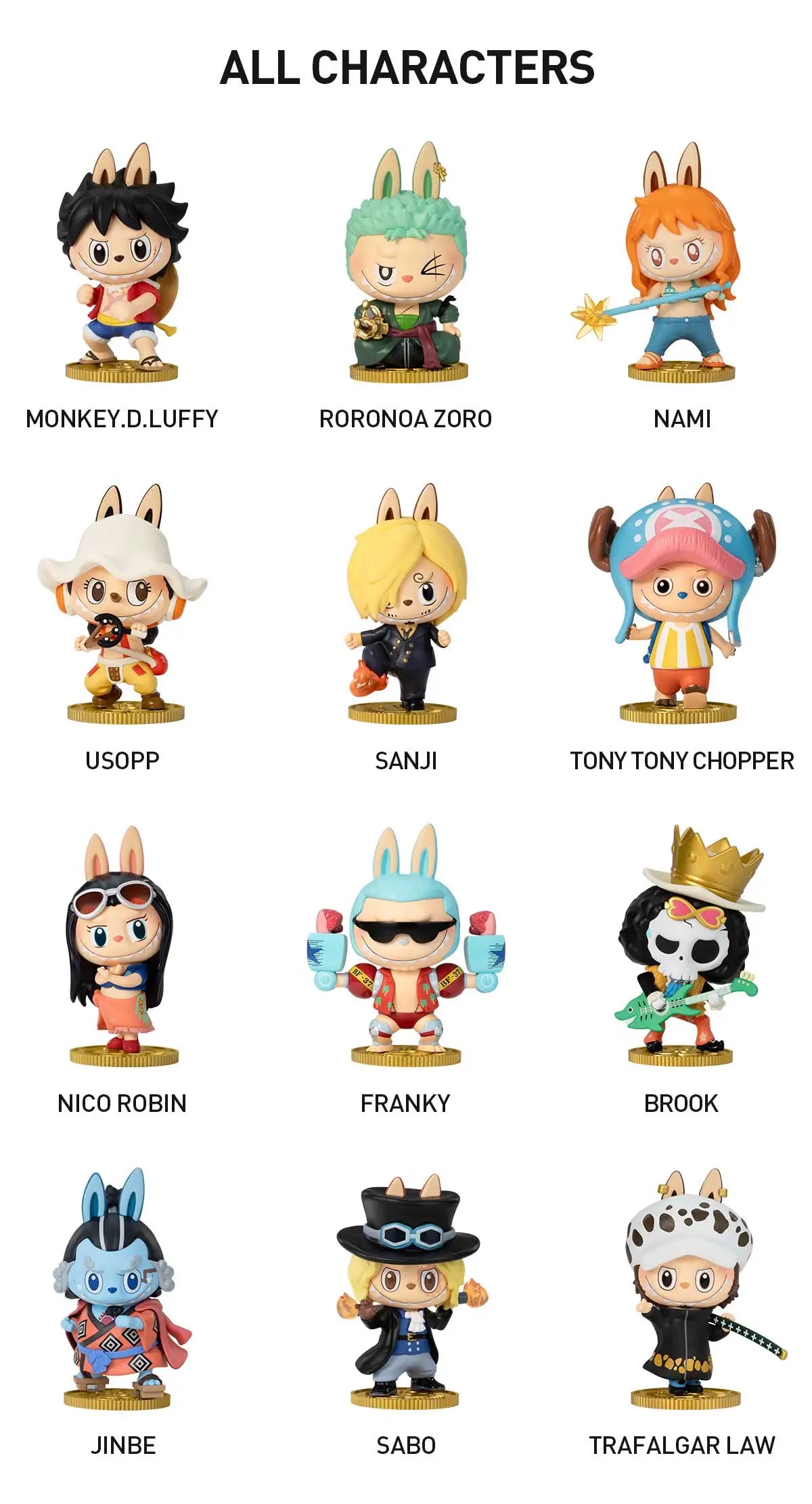 Pop Mart - THE MONSTERS Labubu x One Piece Series - PICK YOUR FIGURE