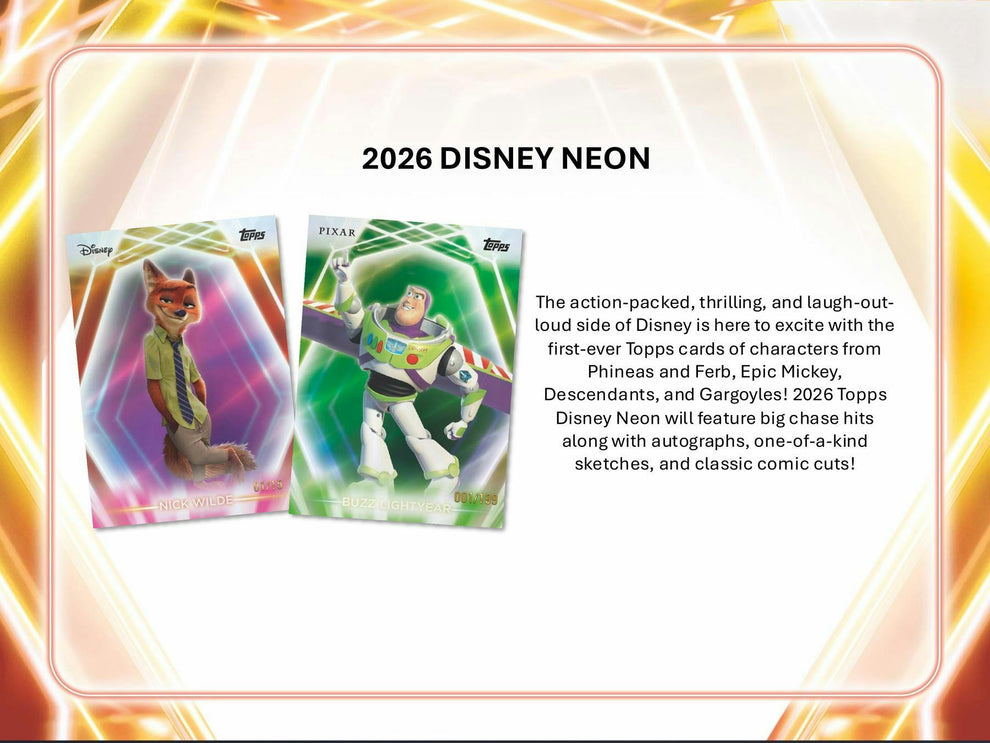 2026 Topps Disney Neon Blaster Value Box