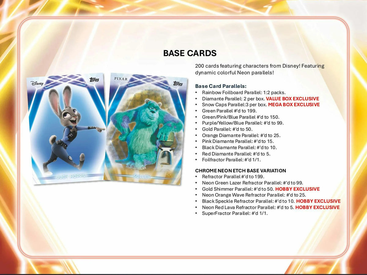 2026 Topps Disney Neon Blaster Value Box