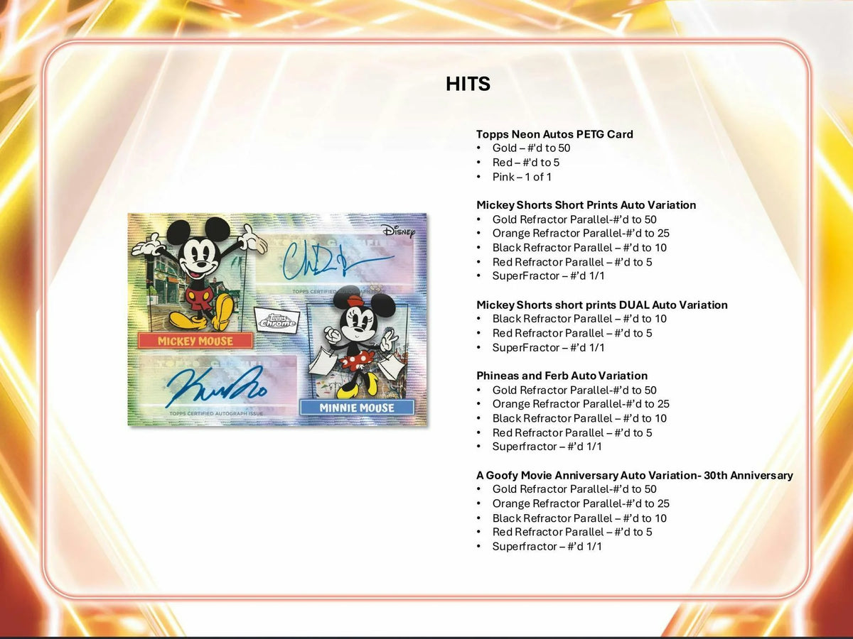 2026 Topps Disney Neon Blaster Value Box