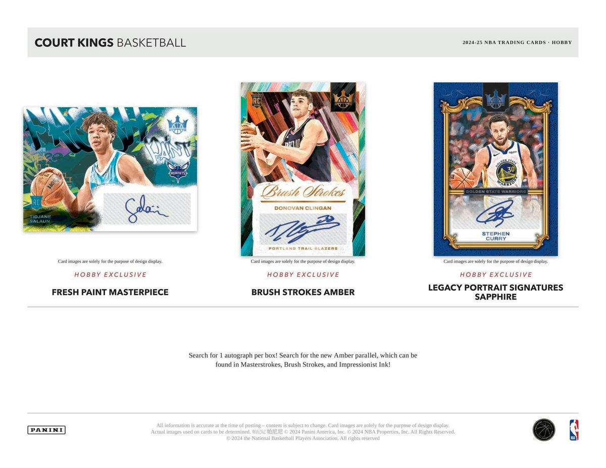 2024-25 Panini Court Kings Basketball  - Live Hobby Box - 12 Box Break - PICK YOUR TEAM