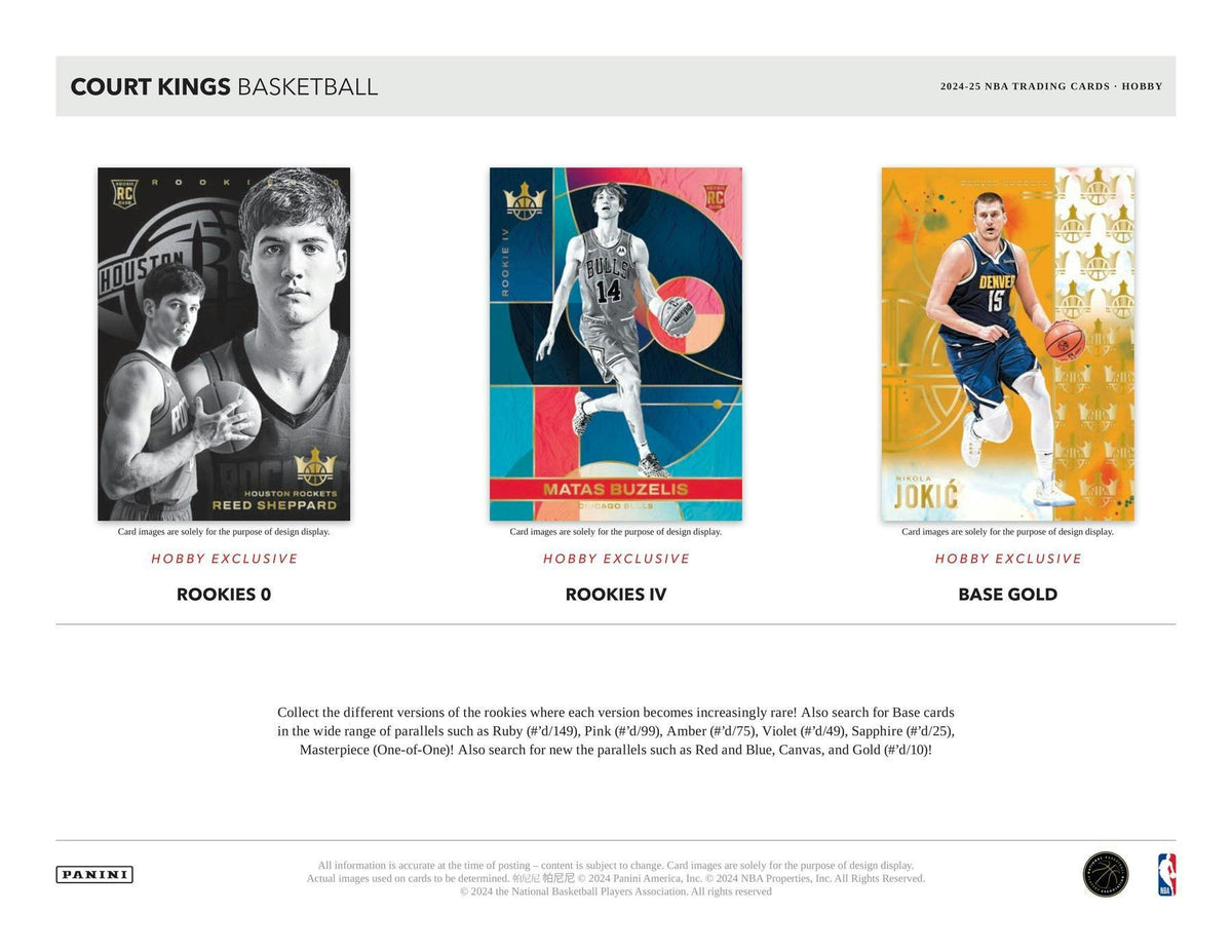 2024-25 Panini Court Kings Basketball  - Live Hobby Box - 12 Box Break - PICK YOUR TEAM