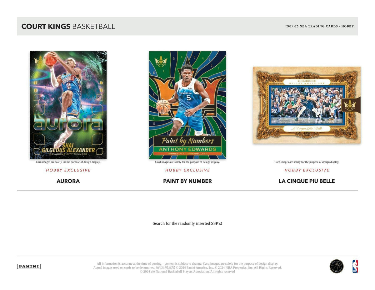 2024-25 Panini Court Kings Basketball  - Live Hobby Box - 12 Box Break - PICK YOUR TEAM
