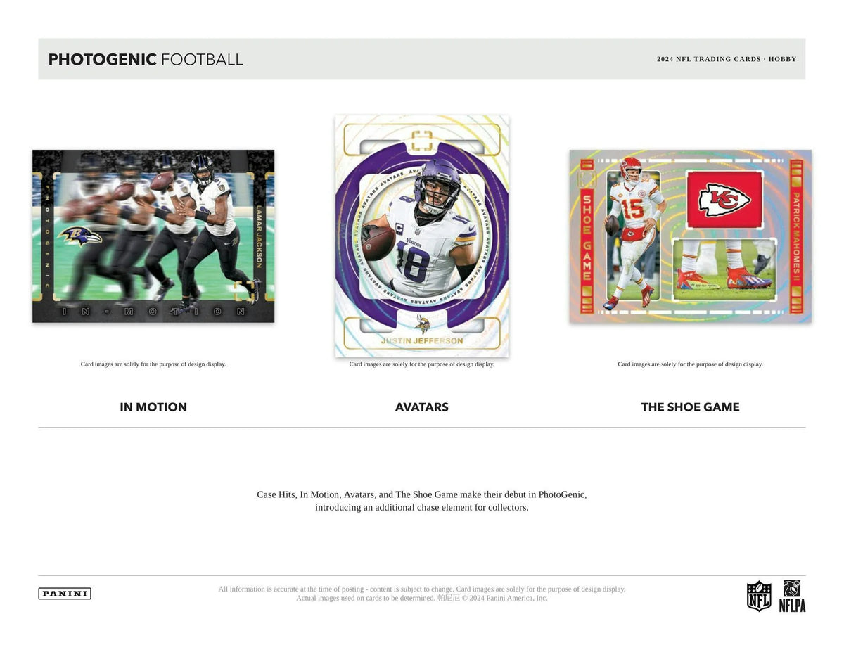 2024 Panini Photogenic Football - Hobby Box (1 Auto Per Box)