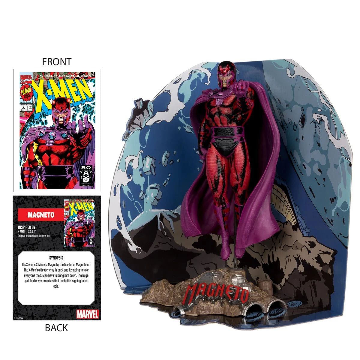 McFarlane - Magneto 1:10 Scale - X-Men #1 with Scene Case
