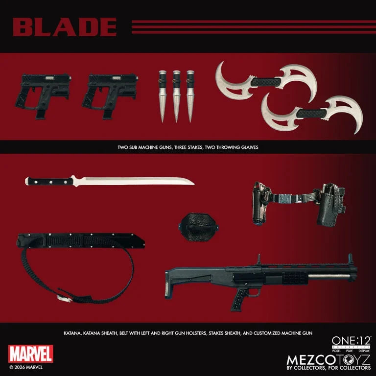 Mezco One:12 Collective Blade Midnight Sons Action Figure (PRE-ORDER JUNE 2027)