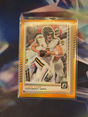 Derek Carr Orange Prizm Front - 2025 Donruss Optic