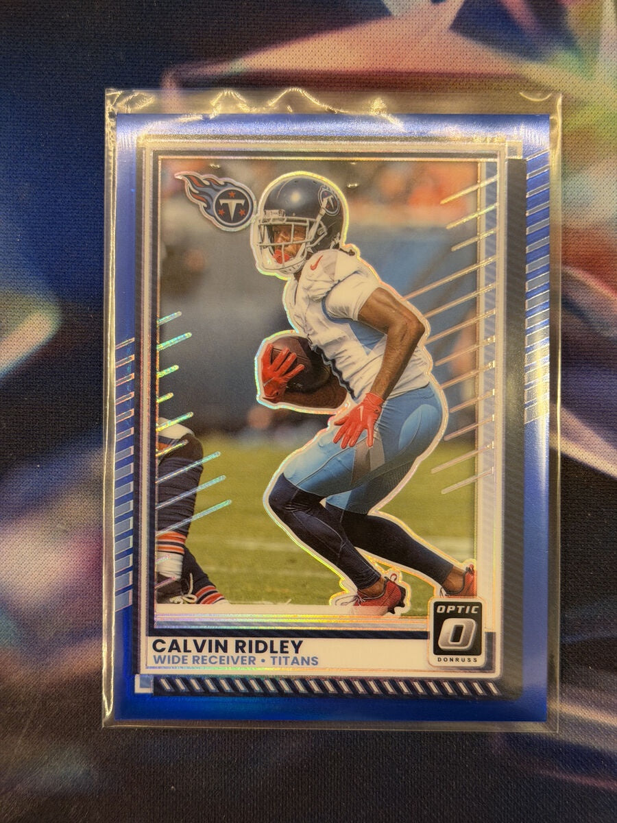 Calvin Ridley Blue Prizm Front - 2025 Donruss Optic