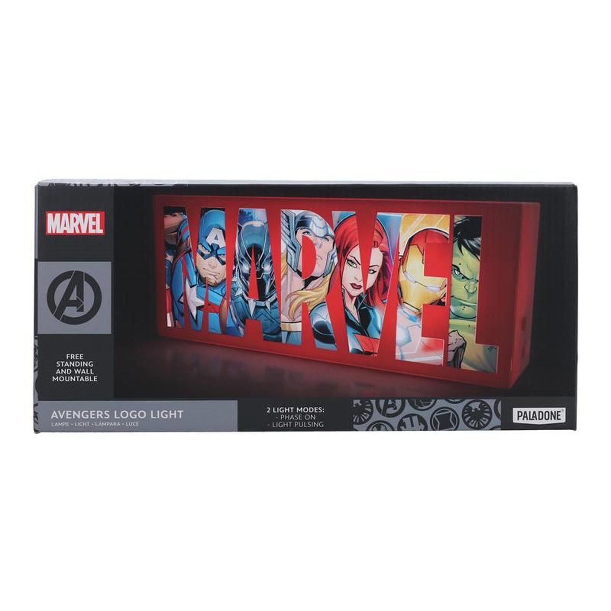 Paladone Marvel - Avengers Logo Light - Free Standing & Wall Mountable