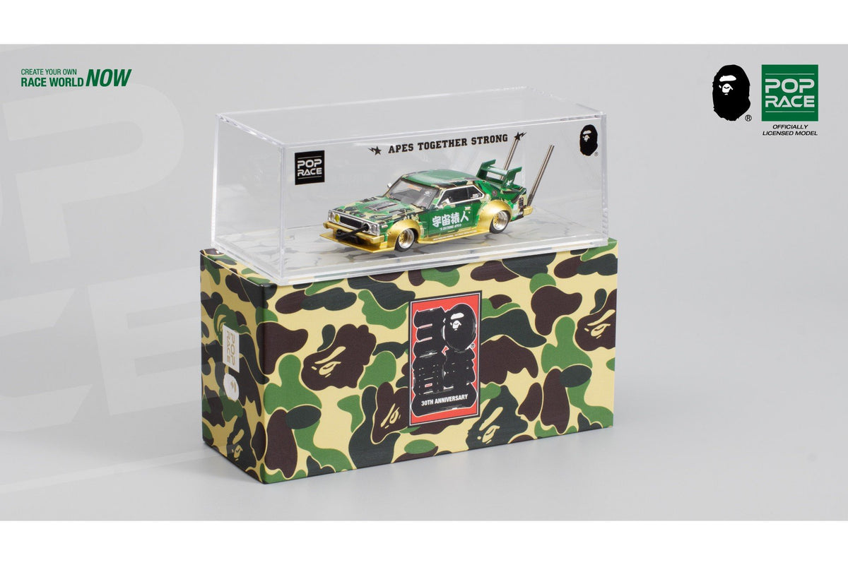 BAPE x POP RACE 30th Anniversary Edition - Skyline C210 Kaido Racer Bosozoku - 1:64 Scale