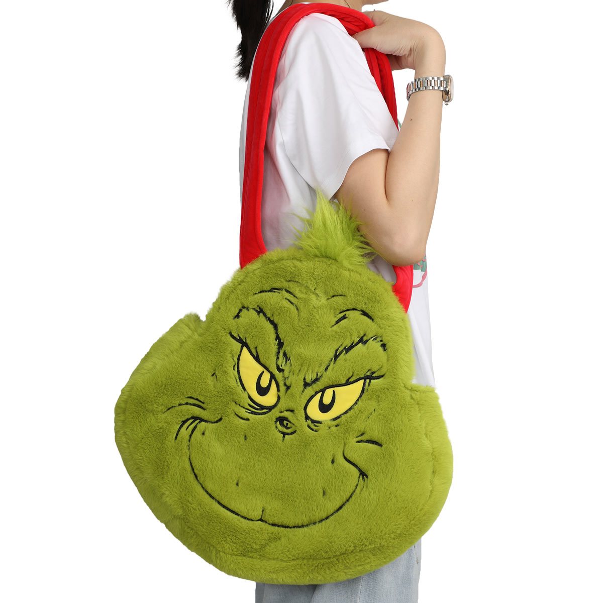 Dr. Seuss The Grinch Big Face Plush Tote Bag