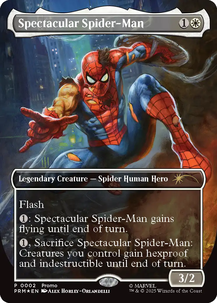 Marvel Legends x Magic: The Gathering - Complete Set of 4 Figures + Promo Cards (Battle-Damaged Spider-Man, Mary Jane Watson, Iron Spider, Man-Wolf, Agent Anti-Venom)