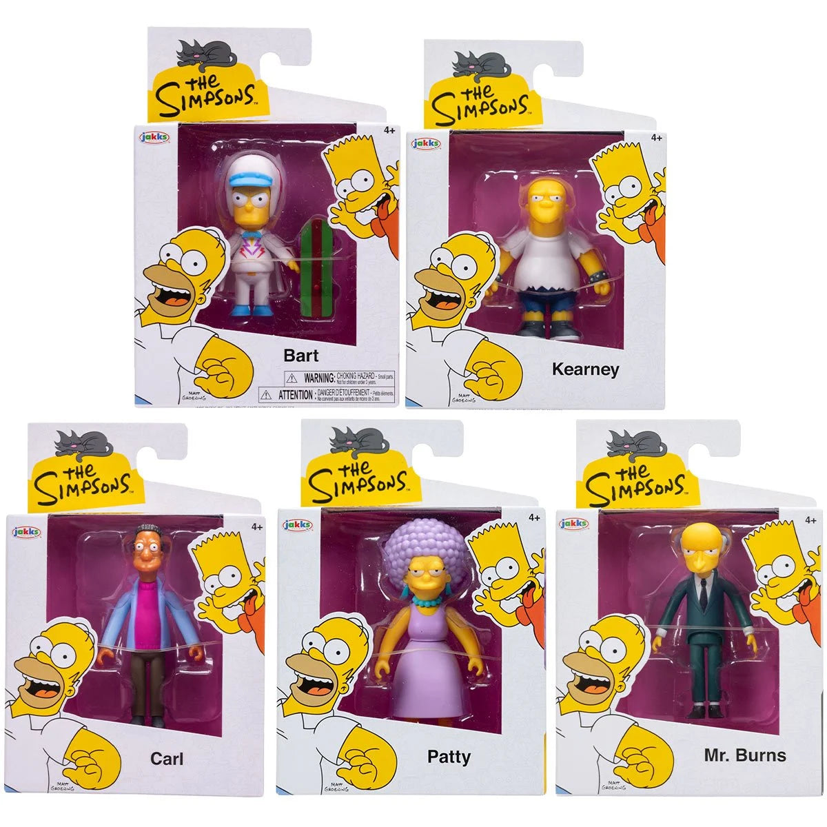 The Simpsons - PICK YOUR FIGURE - Bart the Daredevil, Carl Carlson, Kearney Zzyzwicz, Patty Bouvier, Mr. Burns - Wave 5 Action Figures - 2.5" - Jakks Pacific