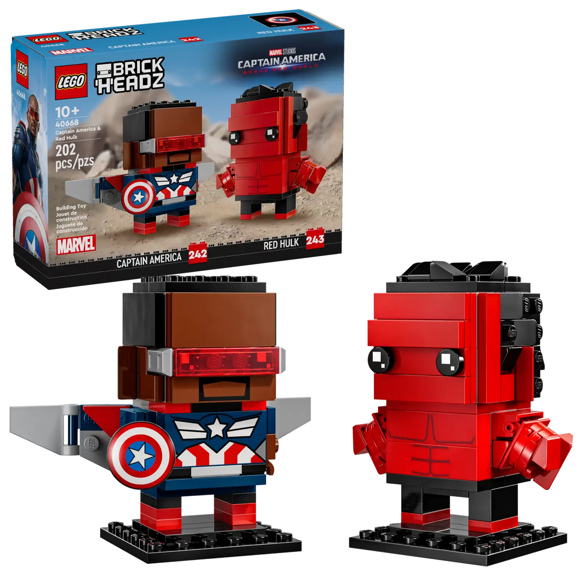 LEGO BrickHeadz - Captain America & Red Hulk Figures - #40668