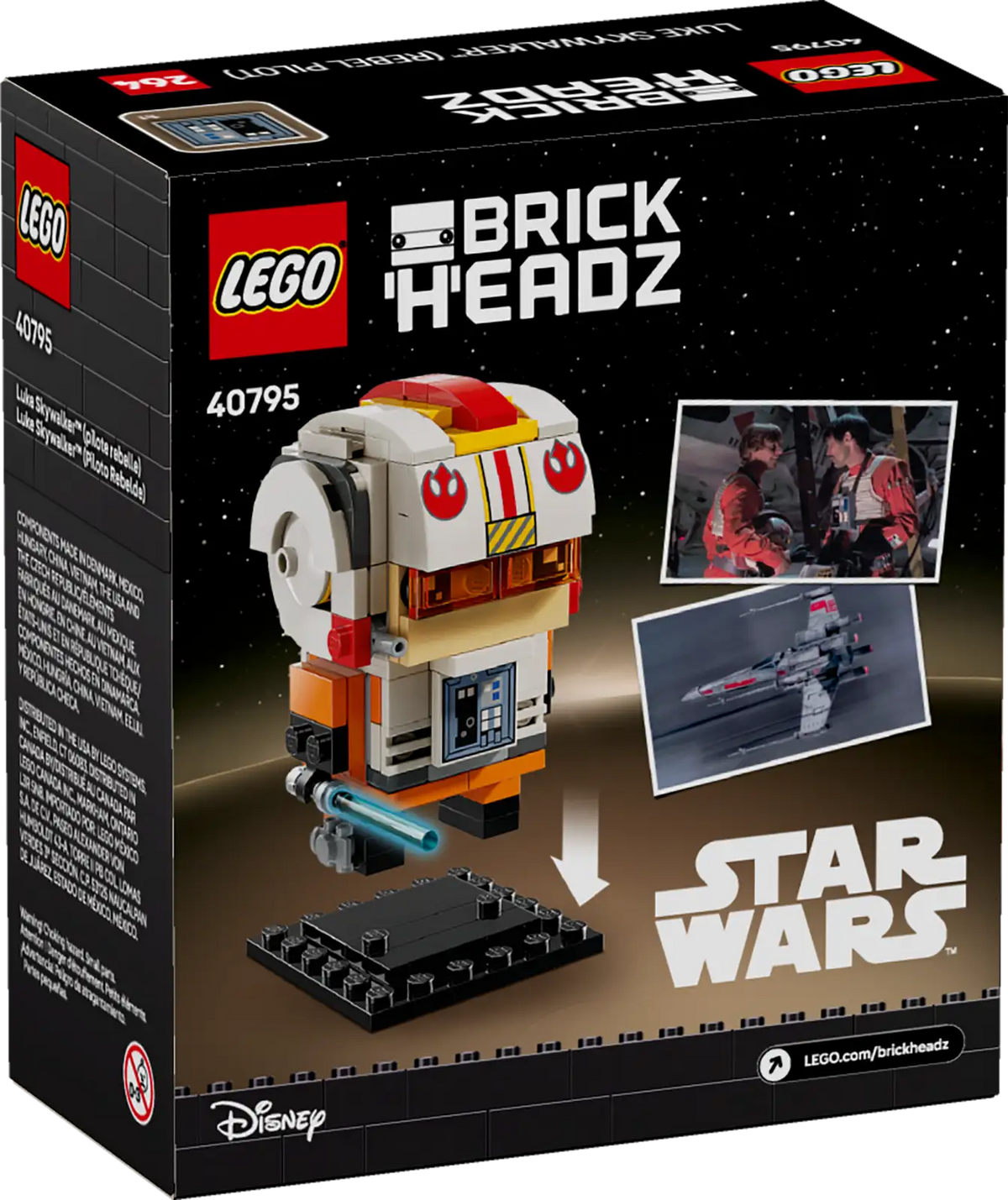 LEGO BrickHeadz – Luke Skywalker (Rebel Pilot) Star Wars - #40795