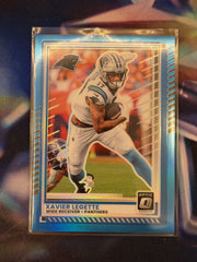Xavier Legette Aqua Prizm Front - 2025 Donruss Optic