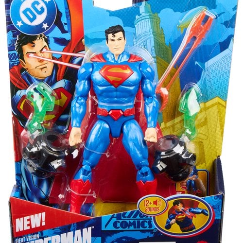 Mattel - DC Premiere Wave 1 - Heat Vision Superman  - 6" Action Figure with Sounds & Lights