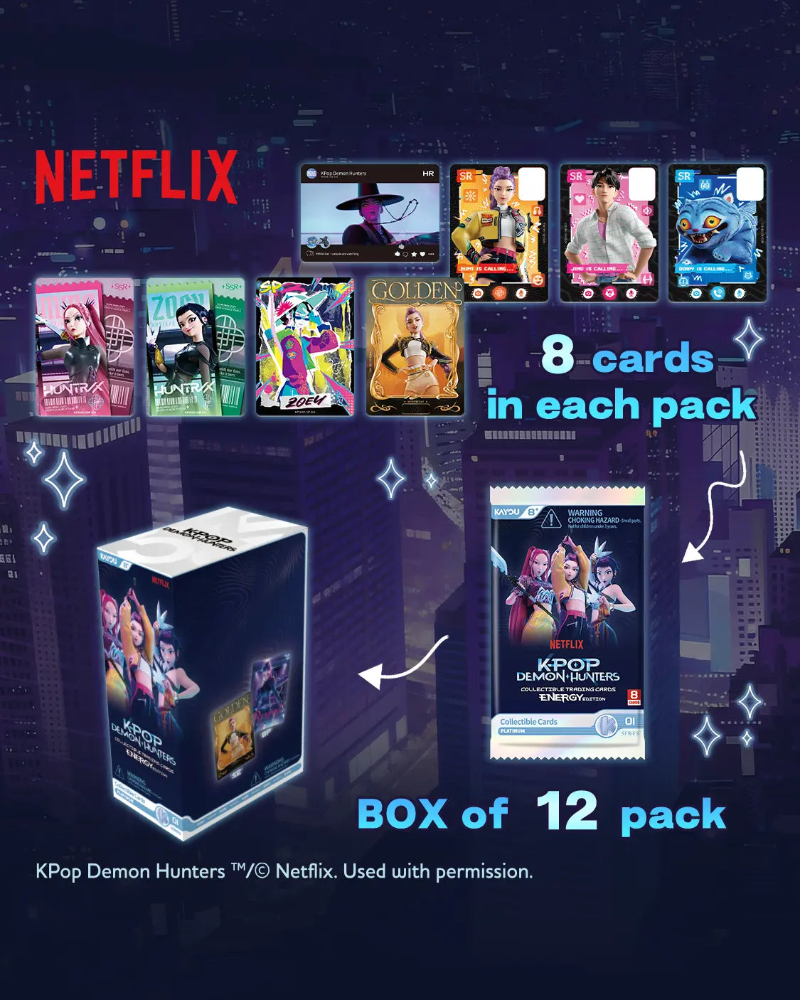 K-Pop Demon Hunters World Tour Collectible Cards - Series 1 - Energy Edition Display Box