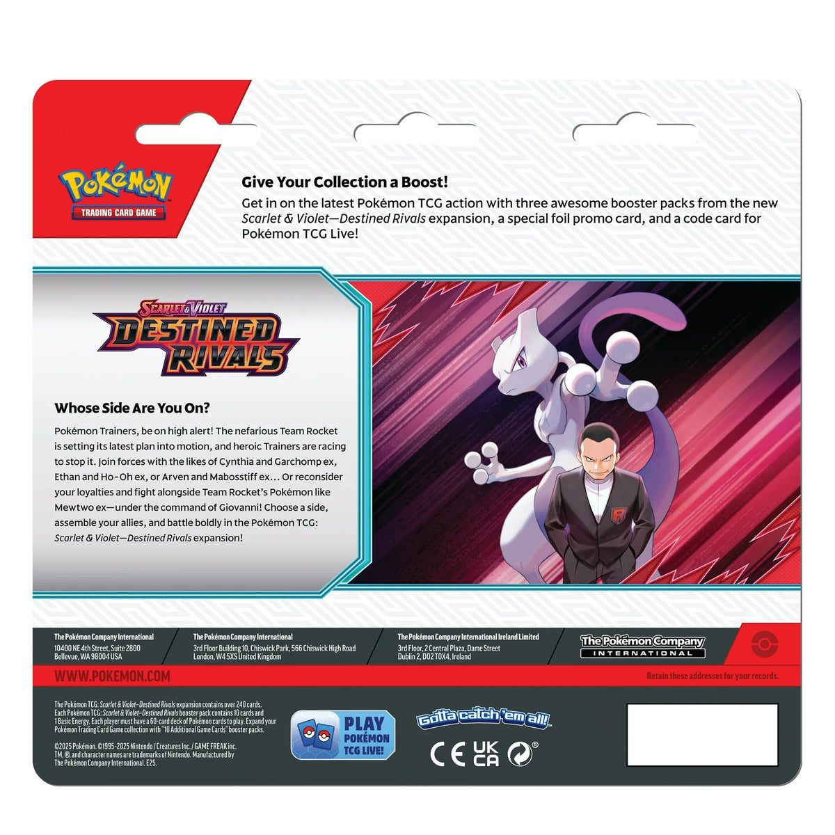Pokemon - Scarlet & Violet - Destined Rivals - 3 Pack Blister w/ Promo Card