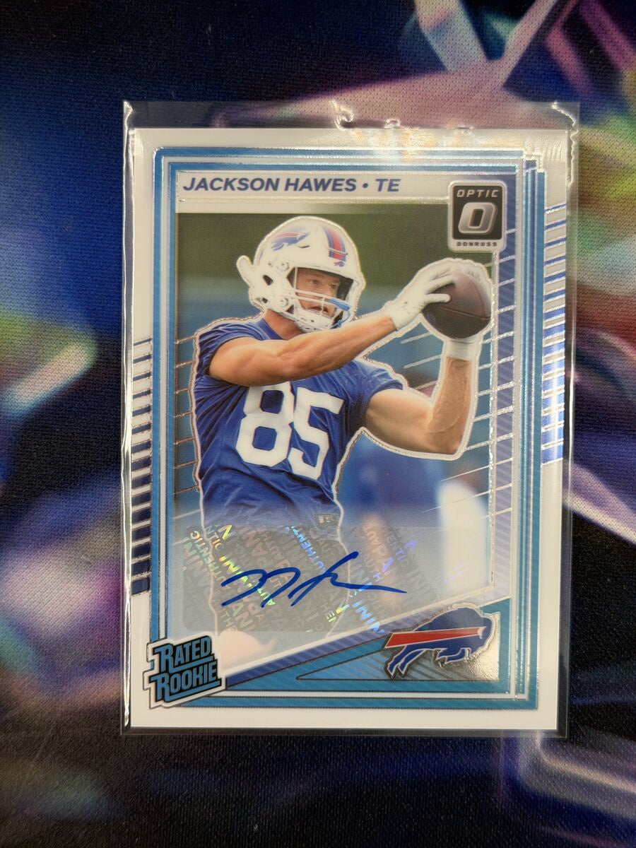 Jackson Hawes Rated Rookie Auto Front - 2025 Donruss Optic