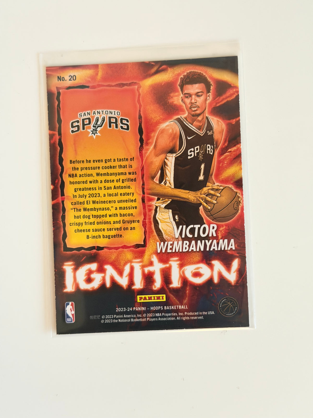 2023-24 Panini NBA Hoops - Victor Wembanyama - Ignition Holo Rookie Card #20 - Raw Ungraded Card