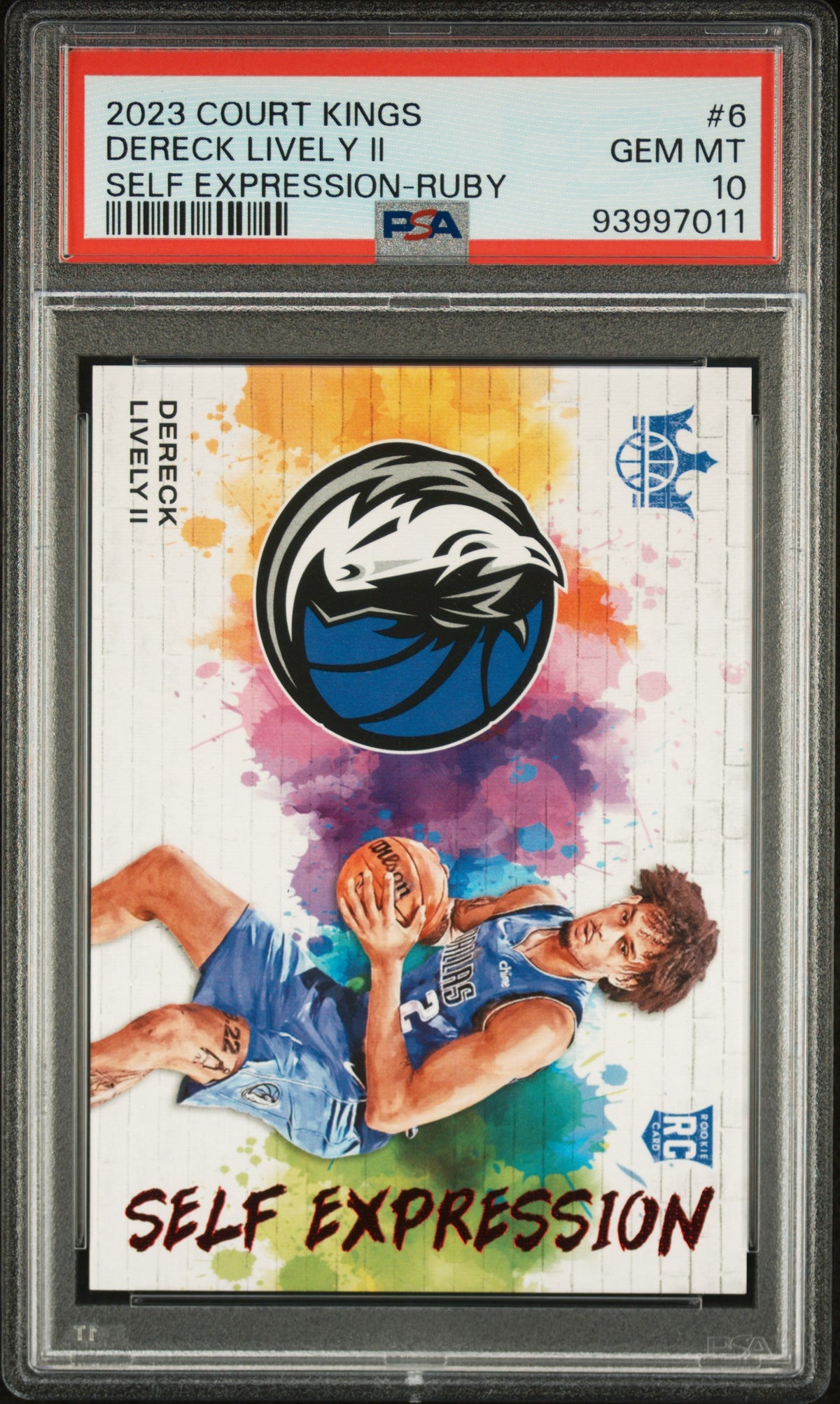 2023-24 Court Kings - Dereck Lively Ii Self Expression Rookie Ruby - Limited to /149 - PSA Graded Card